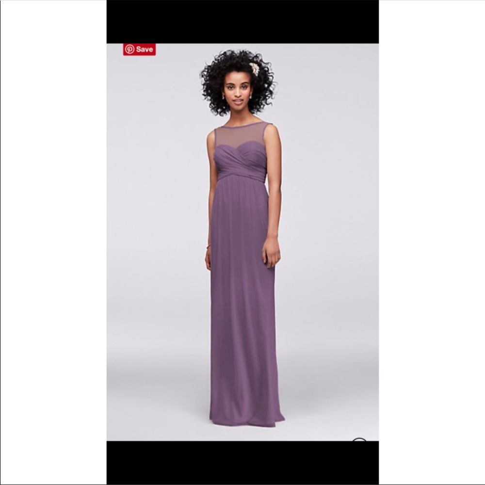 David’s Bridal bridesmaid dress in Wisteria